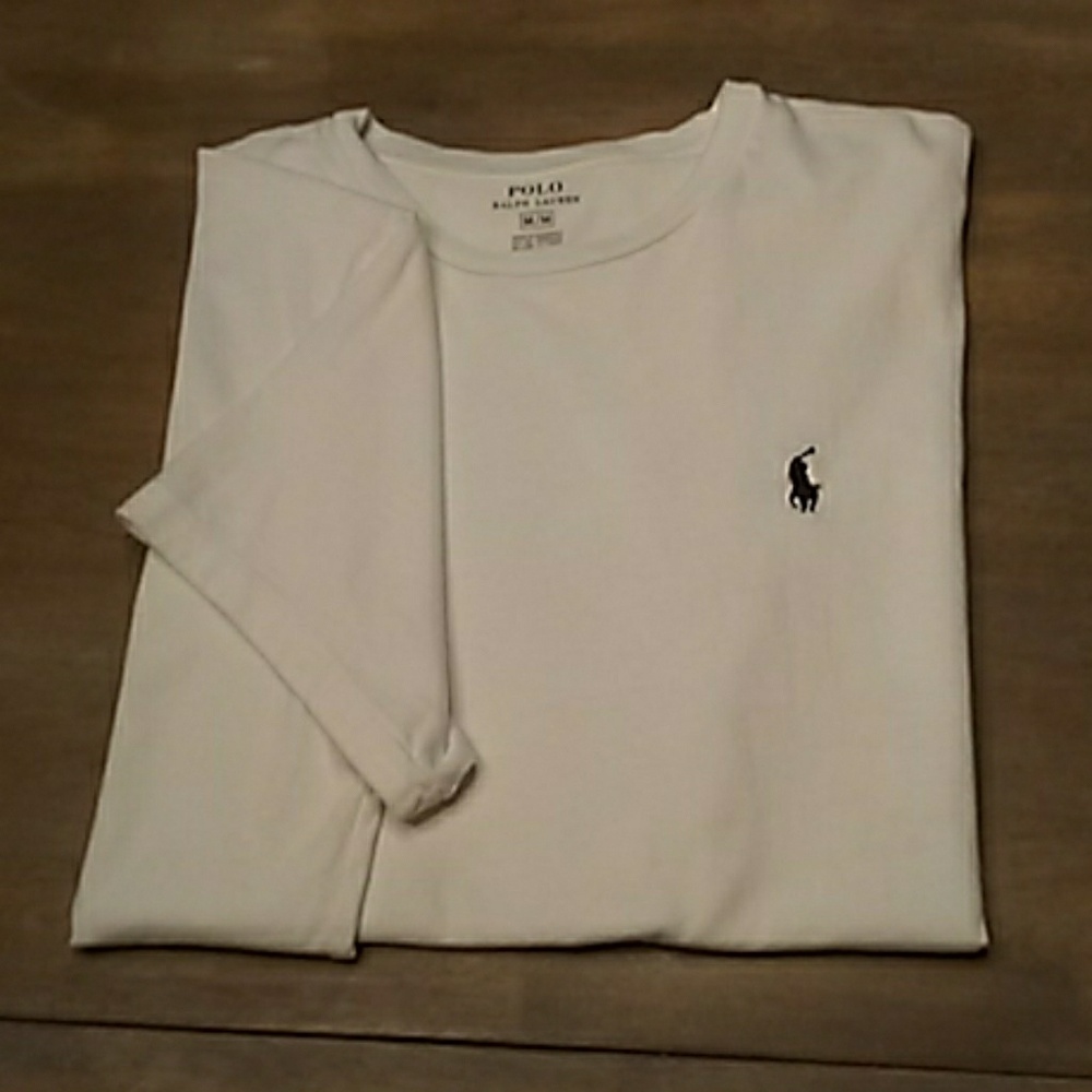 Men's white Polo Ralph Lauren t-shirt.